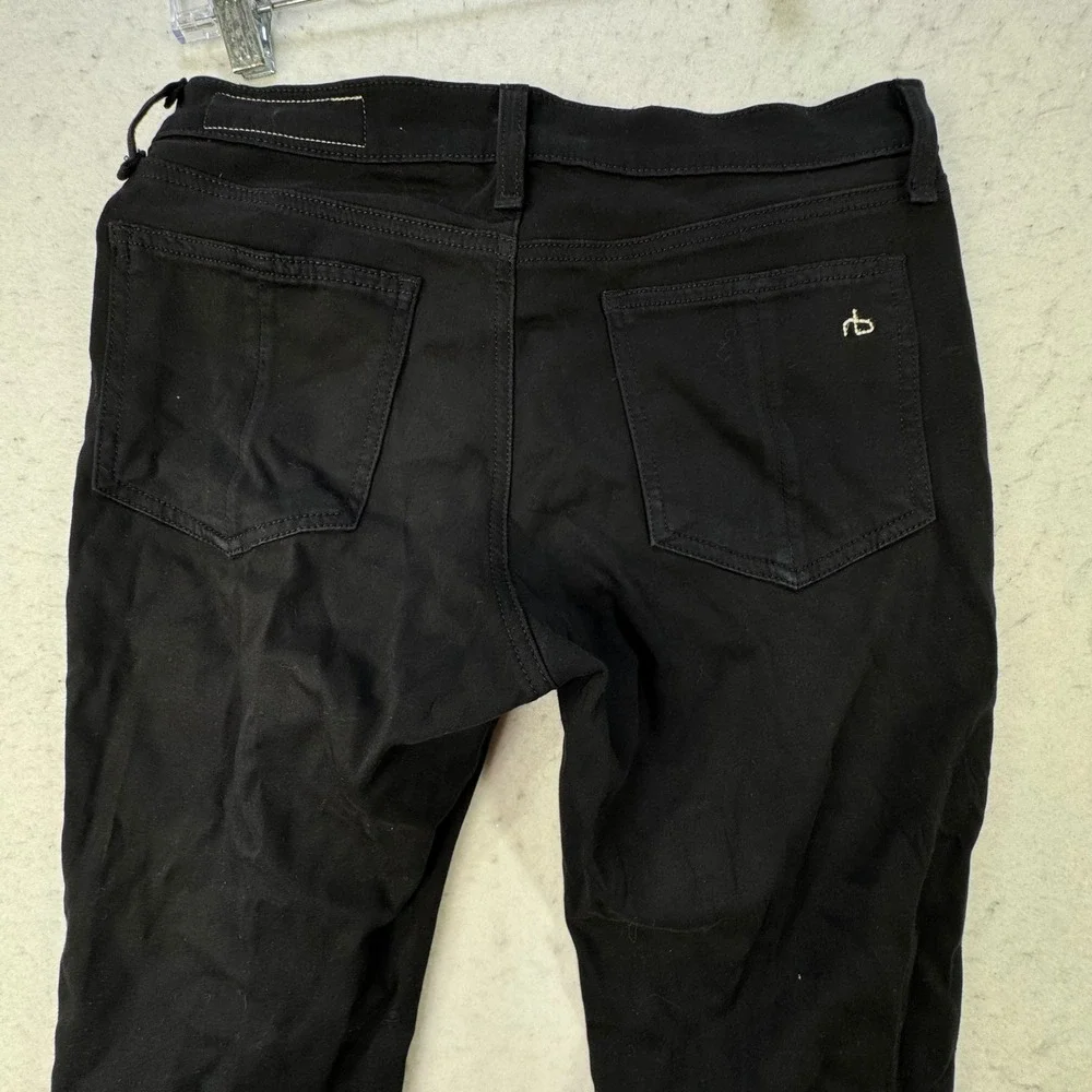 Rag & Bone Skinny Jeans Women 28 Black Plush Raw Hem W1503O163 Minimalist Edgy